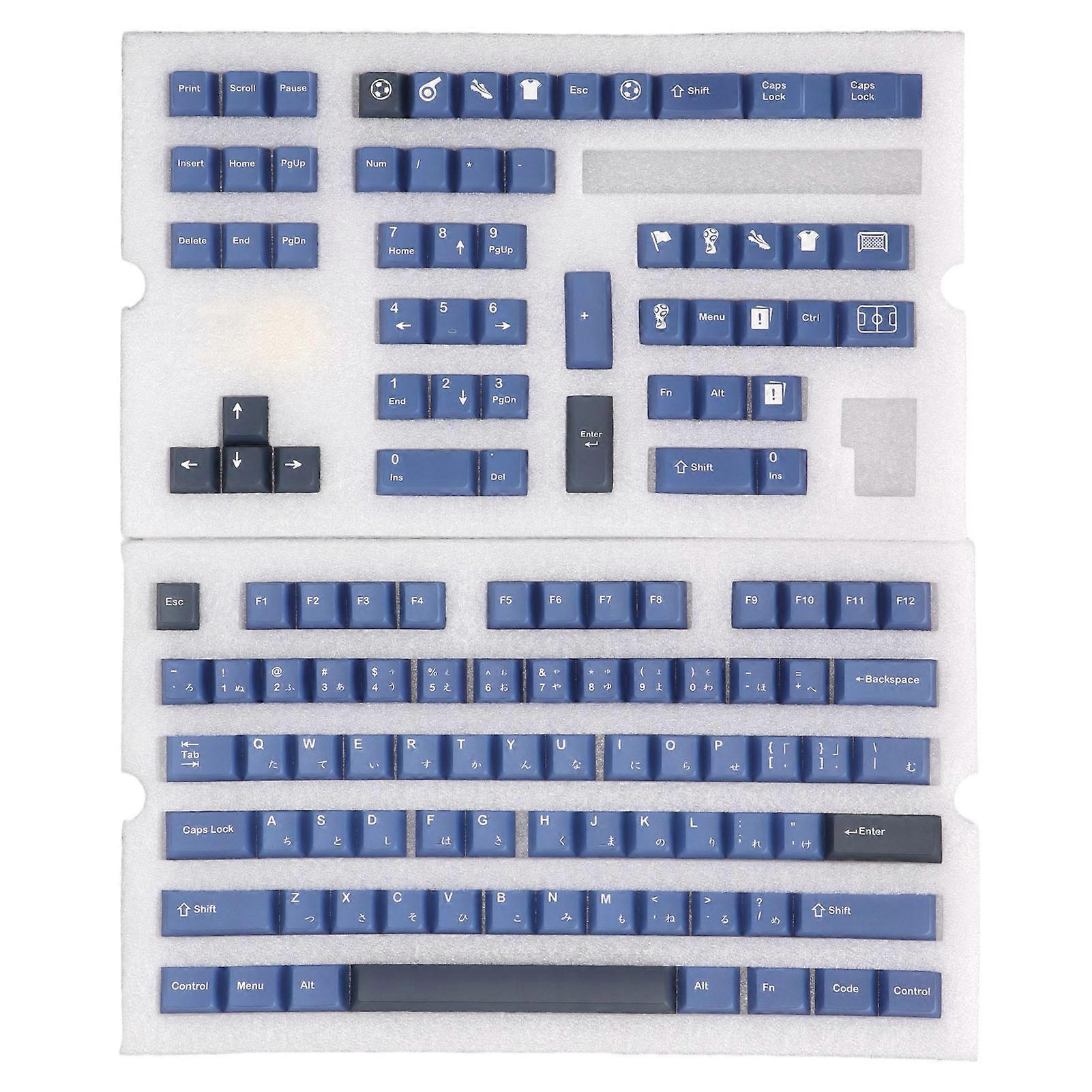 PBT Keycaps, 128 Keys, Japanese, Cherry Height, DIY, Mechanical Keyboard Keycap