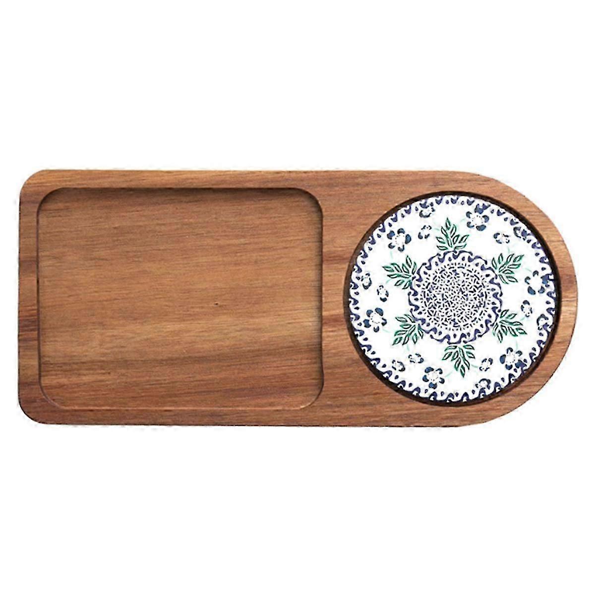 صينية قهوة طبق خشبي صينية الإفطار لتقديم الطعام الضيافة أدوات القهوة Teaware ديكور الجدول الديكور التبعي A