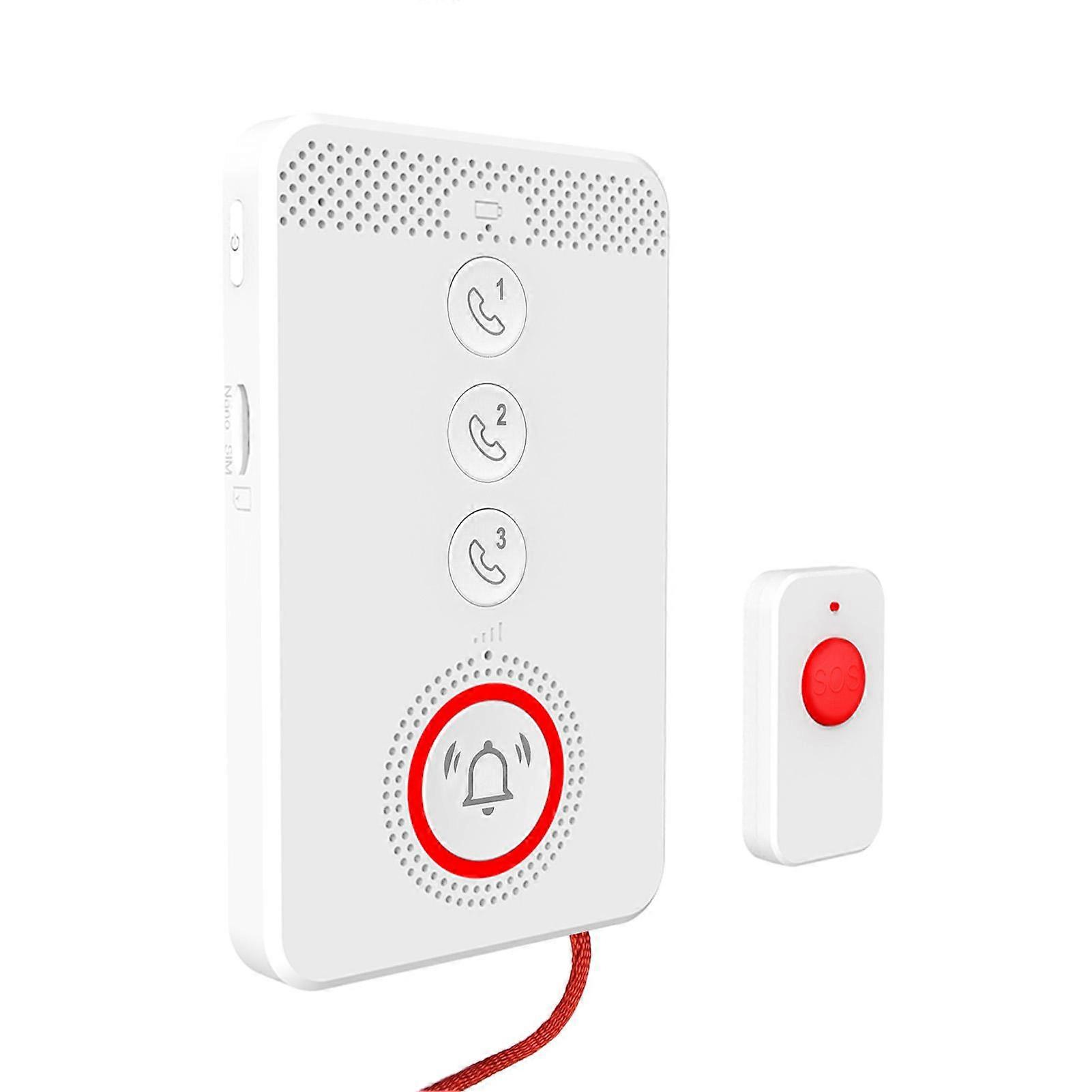 Wireless Caregiver Pager Elderly Calling System SOS Emergency Button Alert 4G Voice Distress Alarm