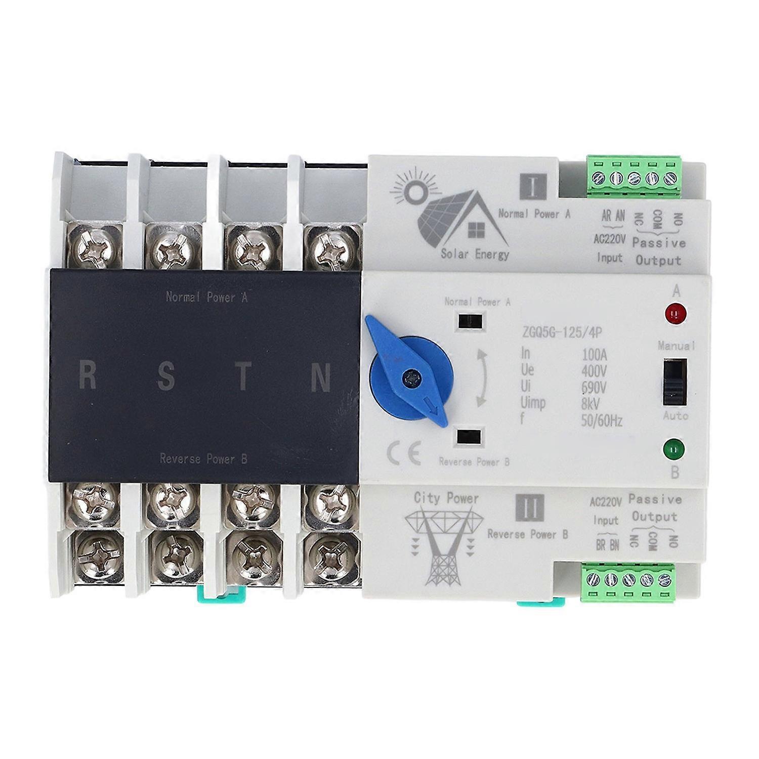 Dual Power Automatic Transfer Switch 4P ATS 100A Automatic Transfer Switch for Shopping Mall Factory