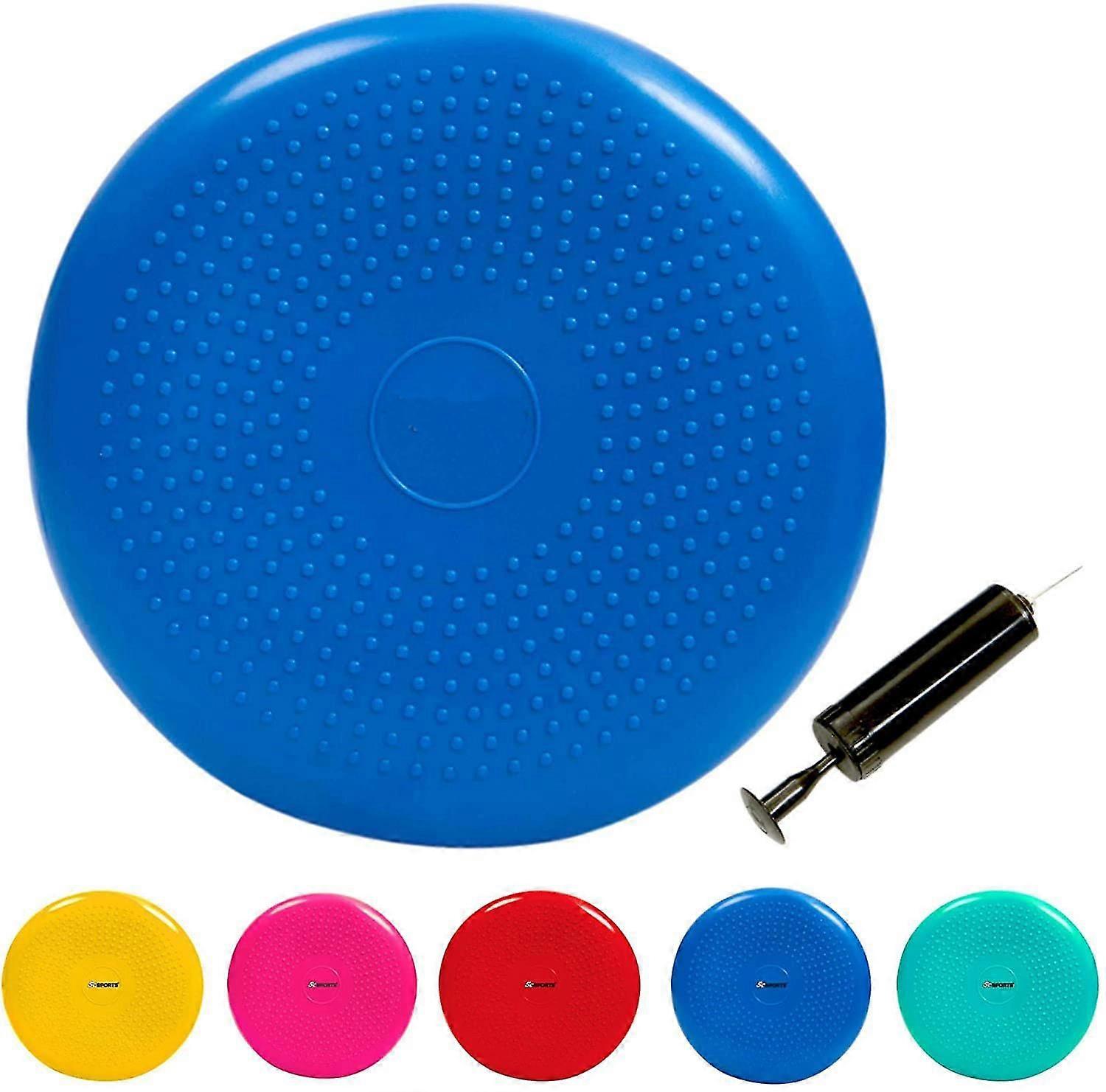 Ball Seat Cushion With Pump, Ba And Coordination Training, nce Cushion For Pilates, 33 Cm, Blue