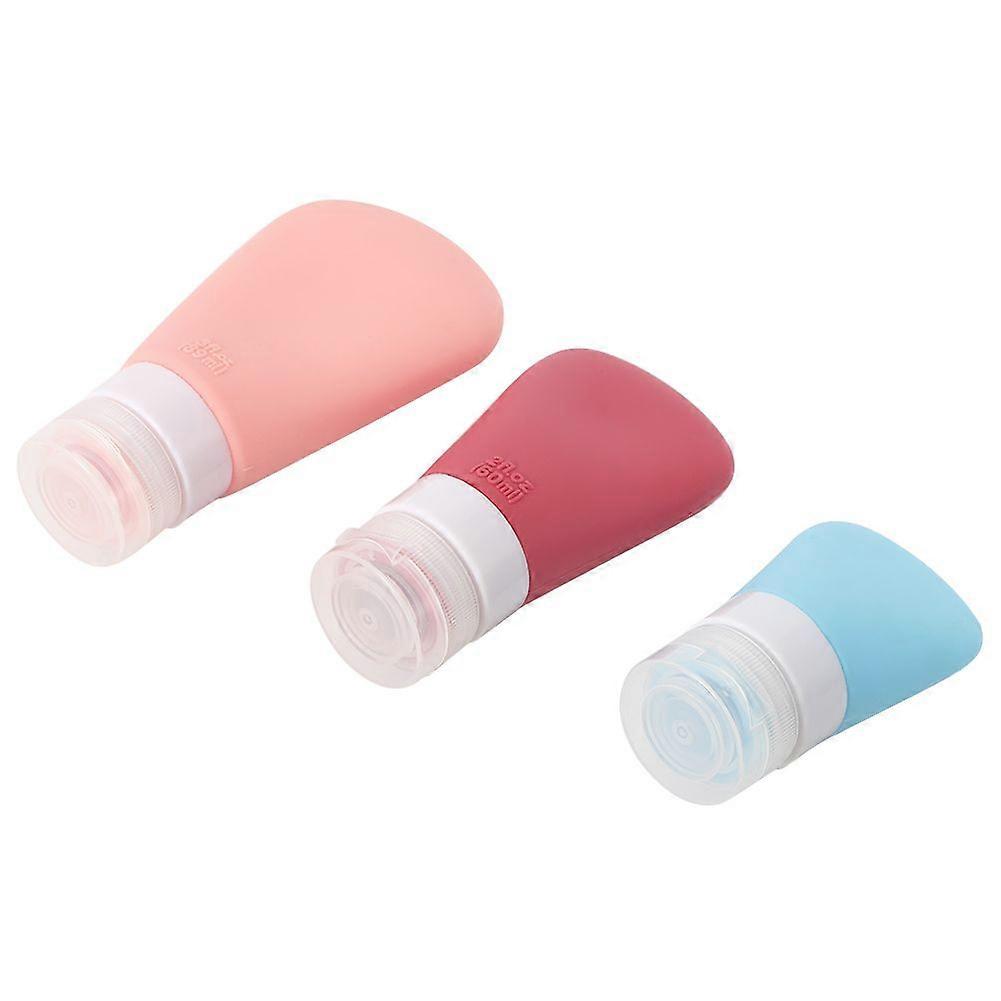 3Pcs/Set Portable Mini Silicone Liquid Bottle Shampoo Bottle Container Travel Set