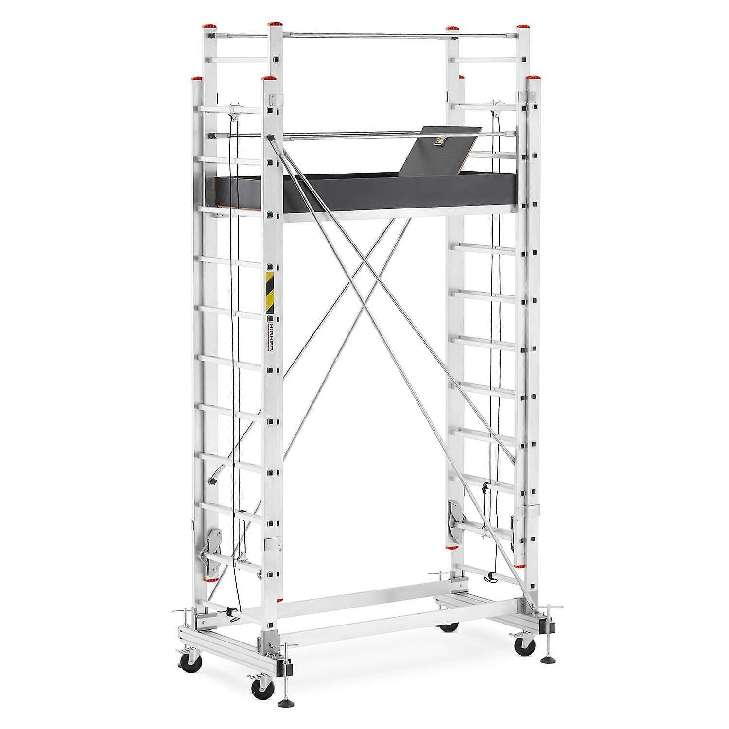 Rolsteiger - uitschuifbare steiger - aluminium - 736 cm