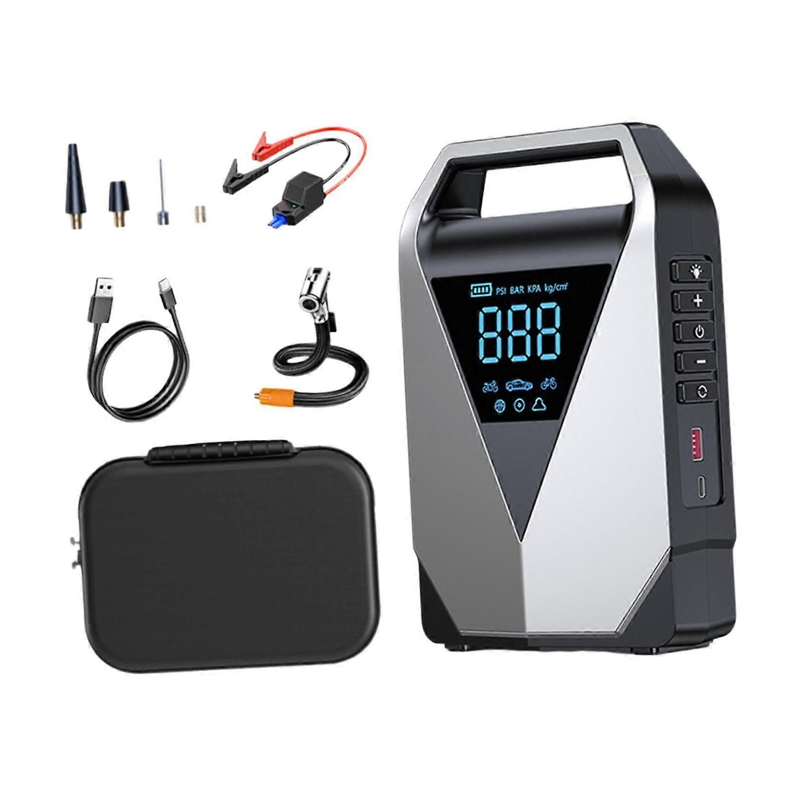 Auto Starthilfe Luftpumpe Digital Reifen Inflator für Fahrräder Autos Bikes