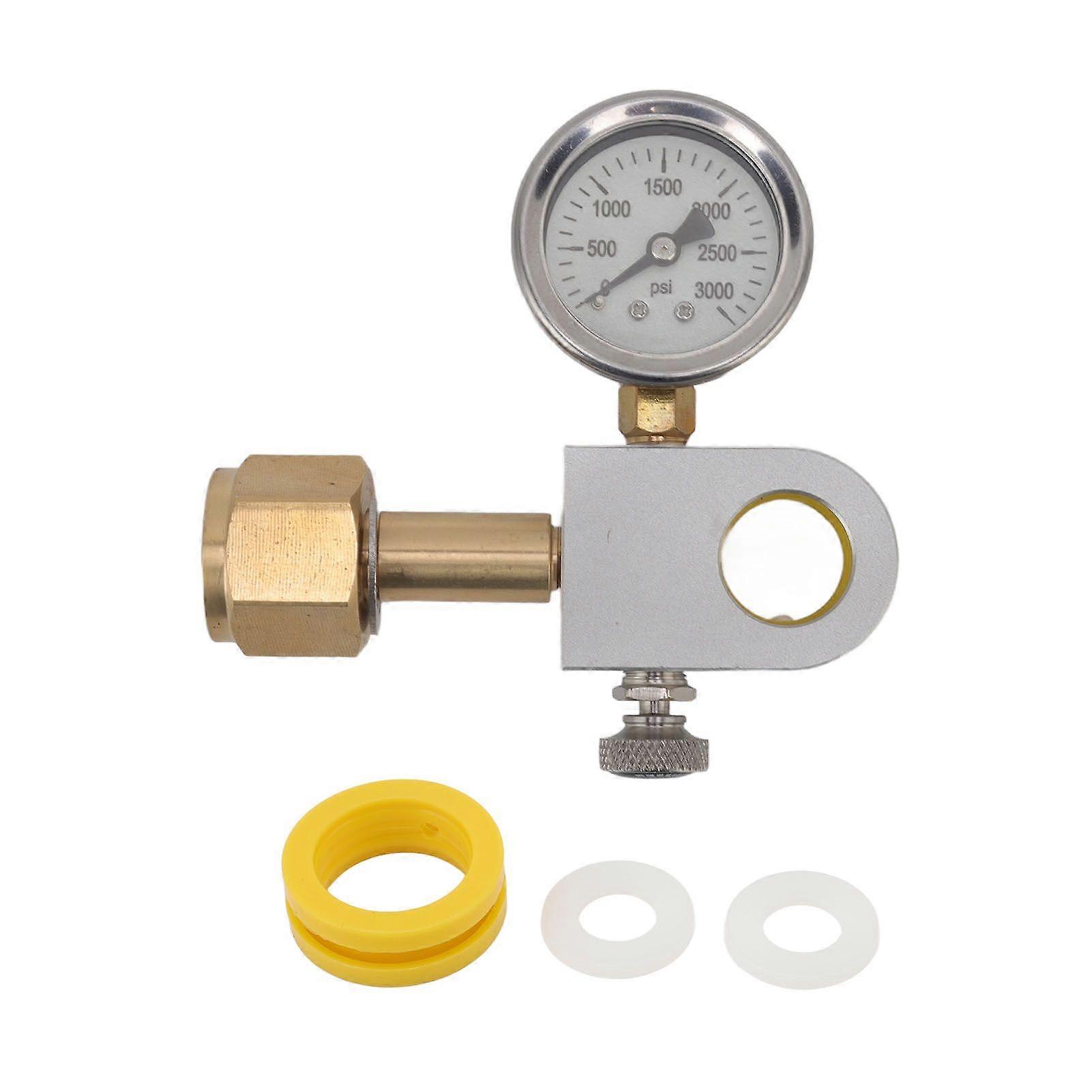 Soda Water Adapter Copper W21.8 14 with Release Valve Pressure Gauge Soda Machine Quick Connector for Terra