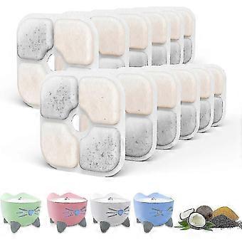 12 Packs Of Cat Water Fountain Filters, Compatible With The Catit Pixi Pet Fountain. Keep Your Cat Healthy And Hydrated. - JA