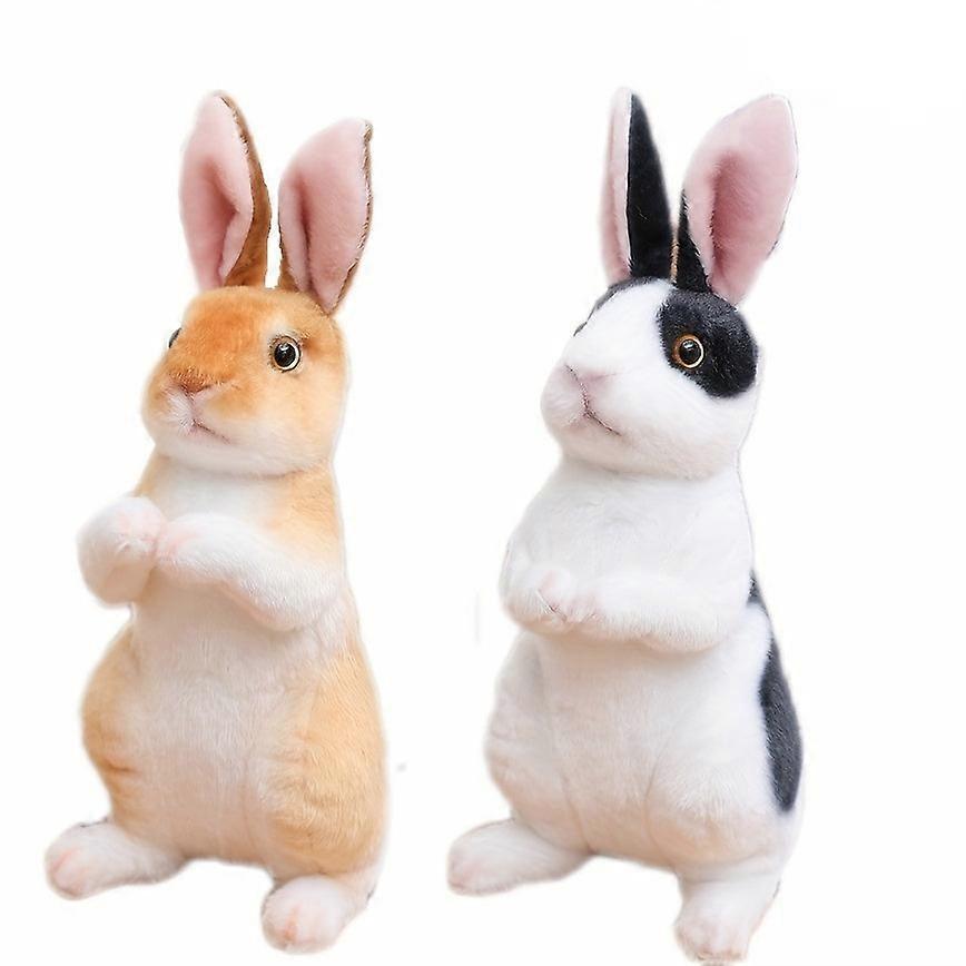 Nnetm 2pcs Lifelike Bunny Plush Toy Set