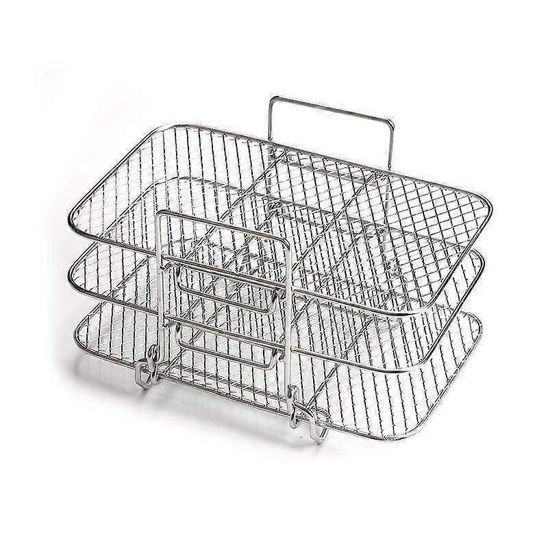 3-Layer Detachable Vegetable and Fruit Drain Rack  Stainless Steel Mesh