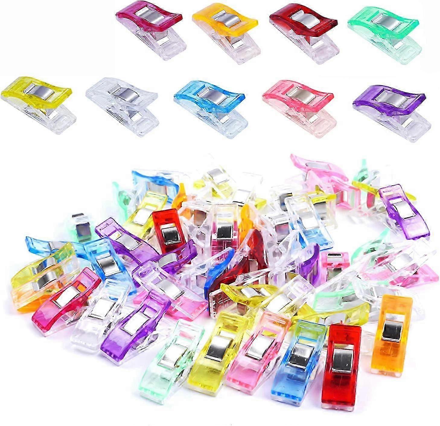 100pcs Multipurpose Sewing Clips, Premium Quilting Clips, Assorted Random Colors