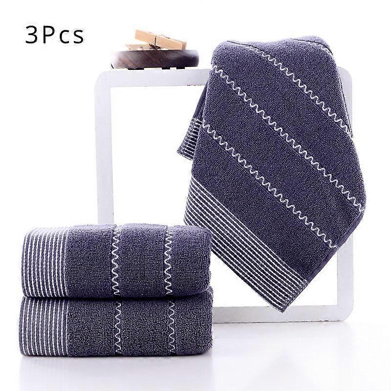3 Thick Cotton Towels with Strong Water Absorption and Soft Body, Facial Bathroom, Home, Travel, Sports Hotel, Comfortable Cleaning Towels