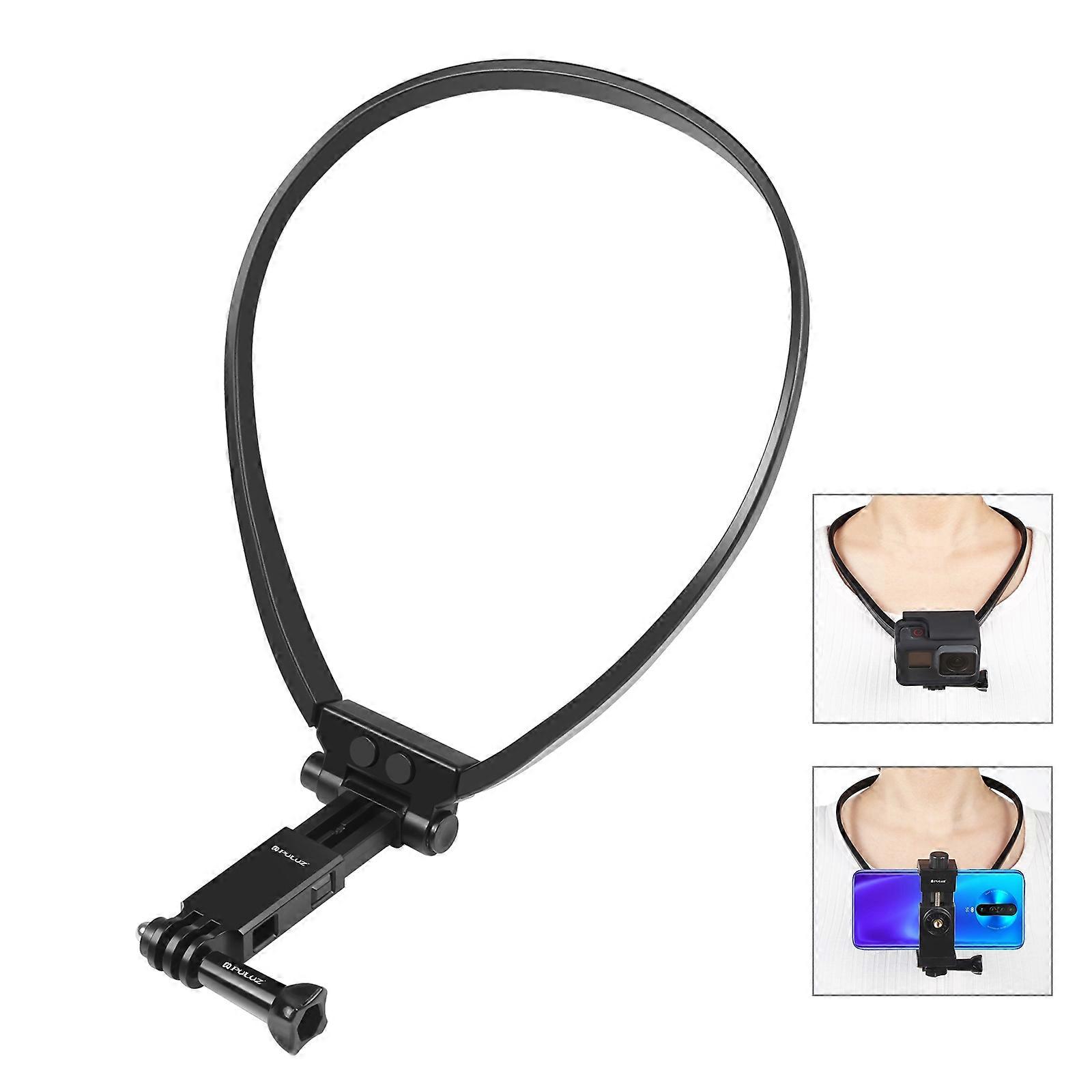 PULUZ Lazy Staffa da collo regolabile per smartphone GoPro Action Camera (nero)