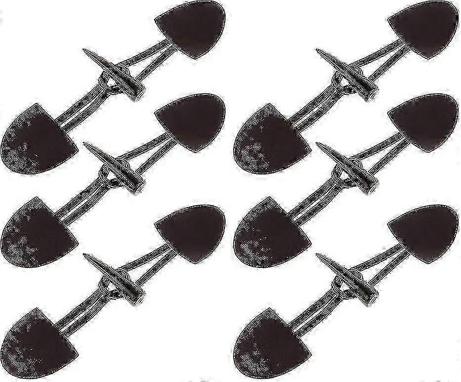 6 Pairs Leather Buttons Horn Toggle Duffle Buttons For Coat Coffee Buckle Clasp Fancy Buttons - Brown