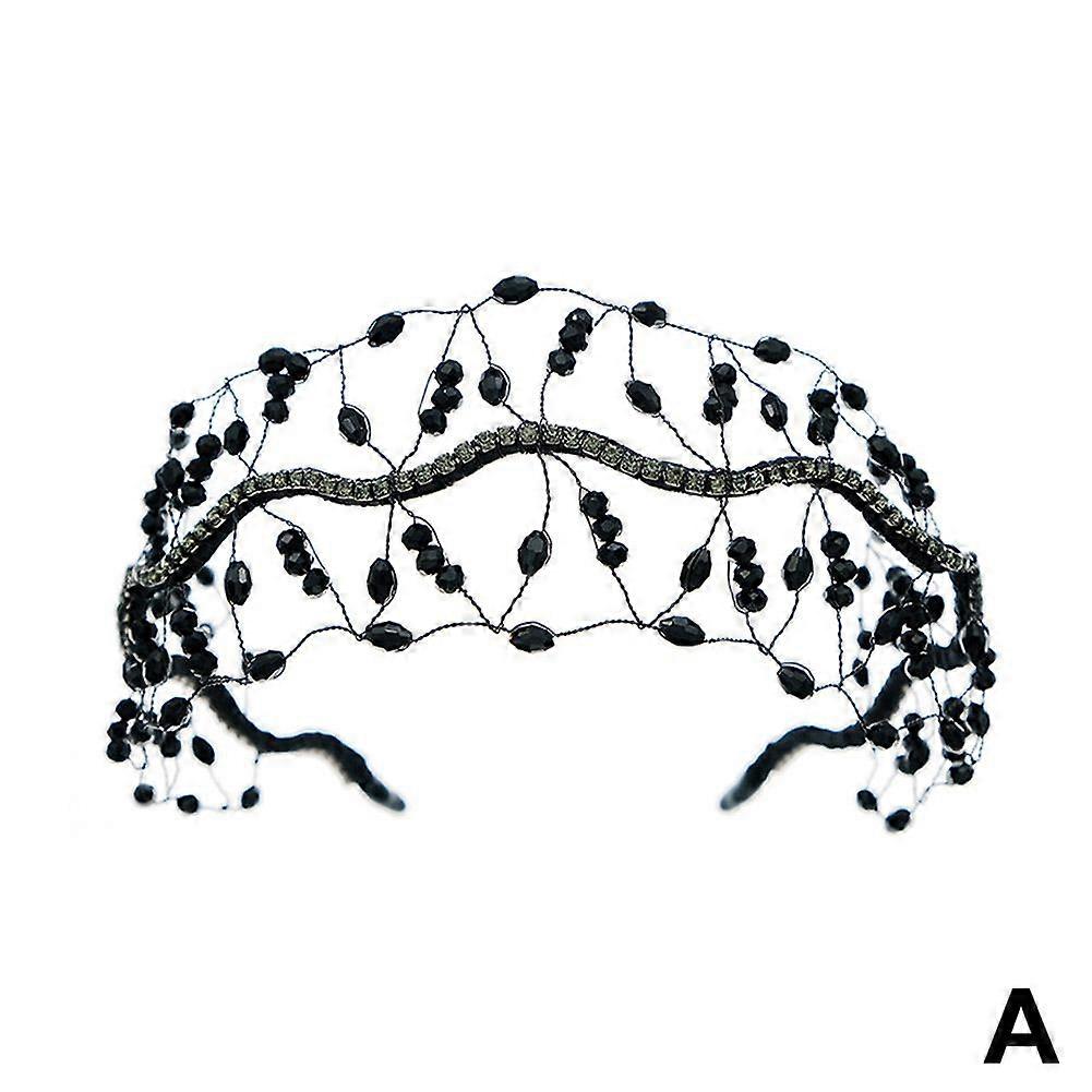 Braided bead headband Bridal Hair Accessories Crystal Hair Bands