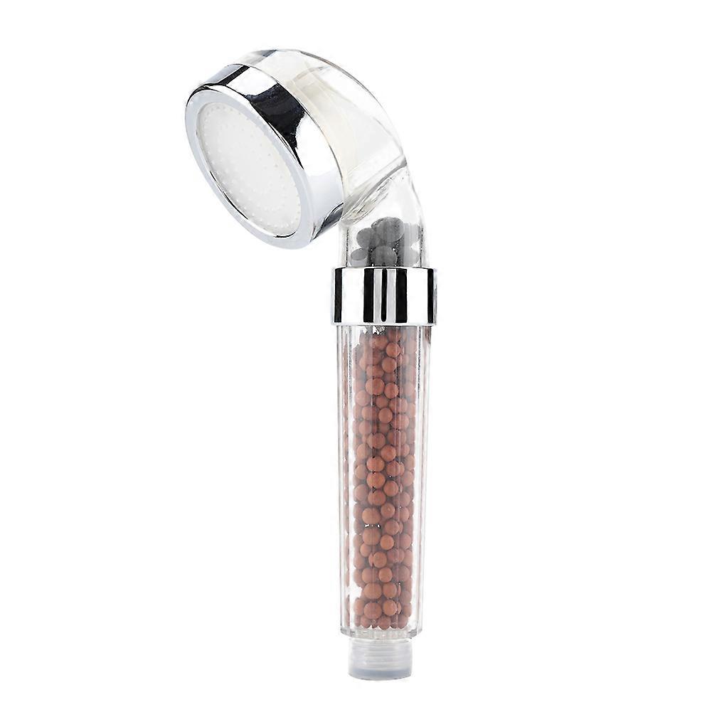 Water Power LED Light Handheld Shower Head With Anion Particles Multi Color