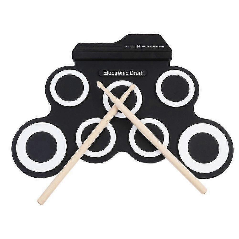 Hand-Rolled Usb Electronic Drum Portable Practice Drum Set Folding Silicone Hand-Rolled Electronic D