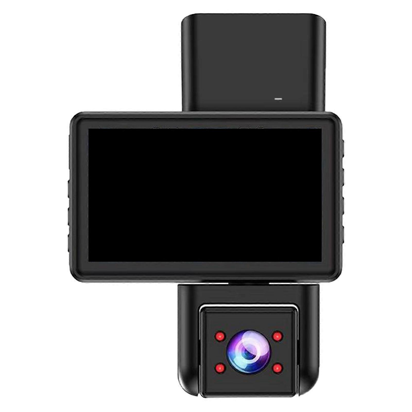 1080P 3 Dashes Cams With 3inch IPS Screen, 170 Degree Wide Angle Dashboards Camera for Trucks, Buses