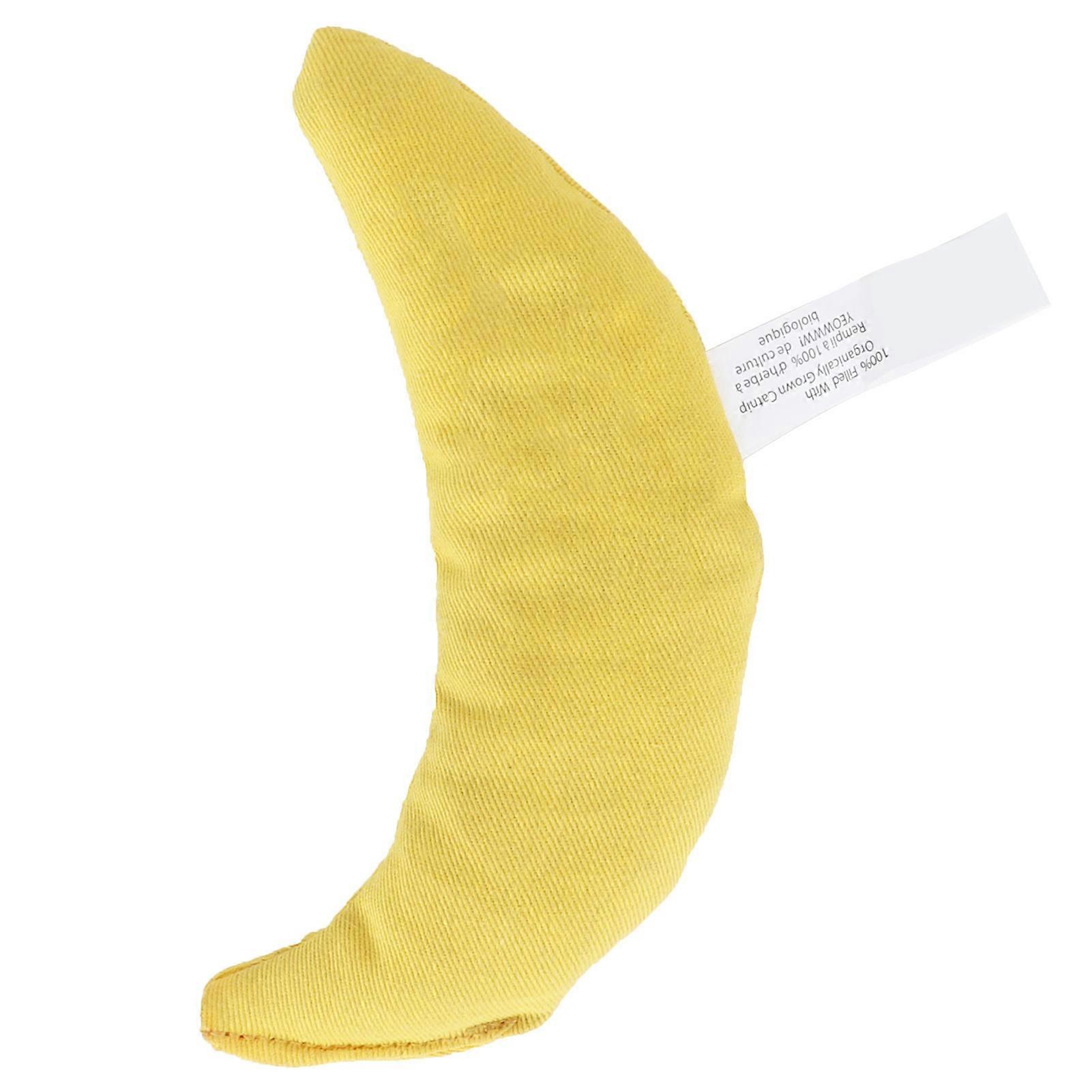 Banana-Shaped Catnip Toy for Kittens - Durable Fabric, Soft Texture, Interactive Play, Ideal for Indoor Cats