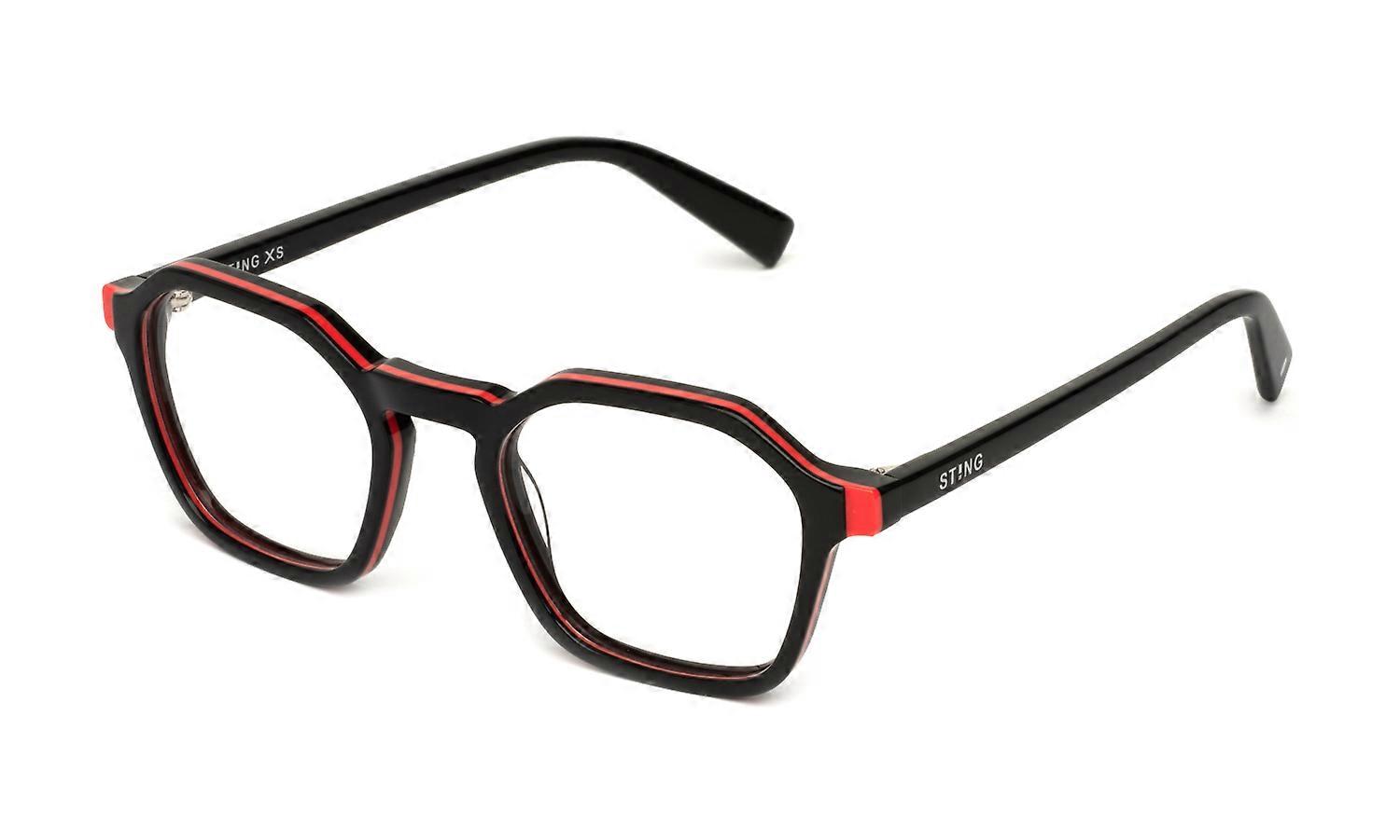 Eyewear Frames Sting VSJ738 06ZD Black+ROSSO+Black LUCIDO 46/19/135 Junior