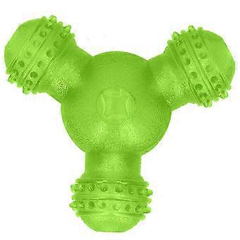 Automatisk Pet Feeder Toy Food Lekkasje Interaktiv Ball tygge tenner Rengjøring TPR for Teddy Golden RetrieverGreen
