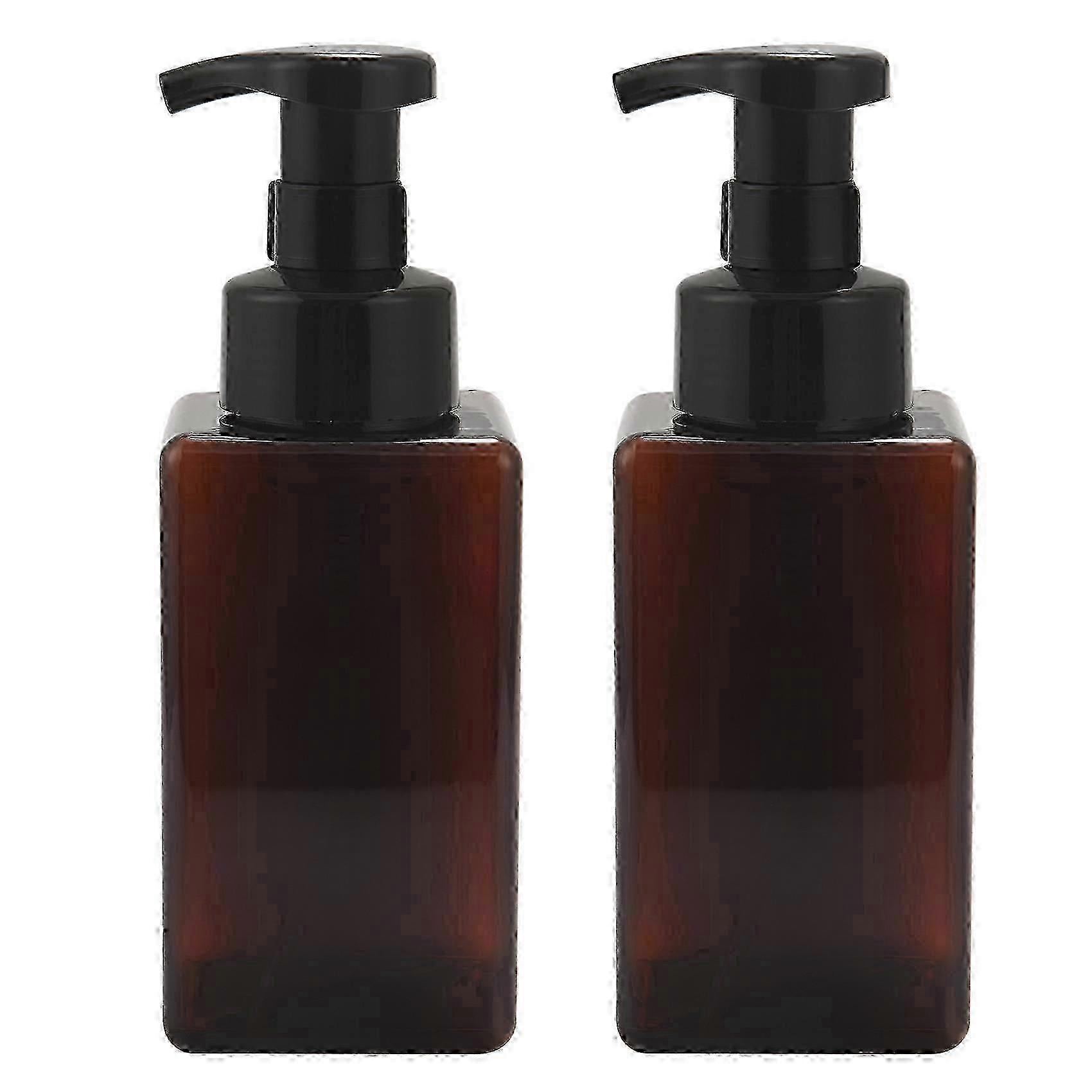 2 Pack Foaming Soap Dispenser 15oz Refillable Foam Liquid Hand Soap Empty Plastic Pump Bottle Conta
