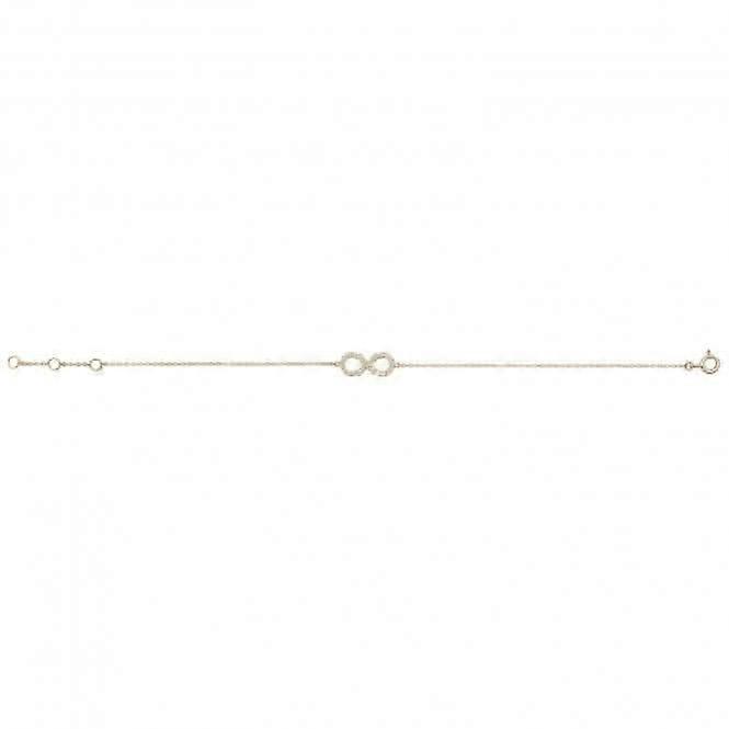 9ct Gold Infinity Bracelet with Zirconia BR603