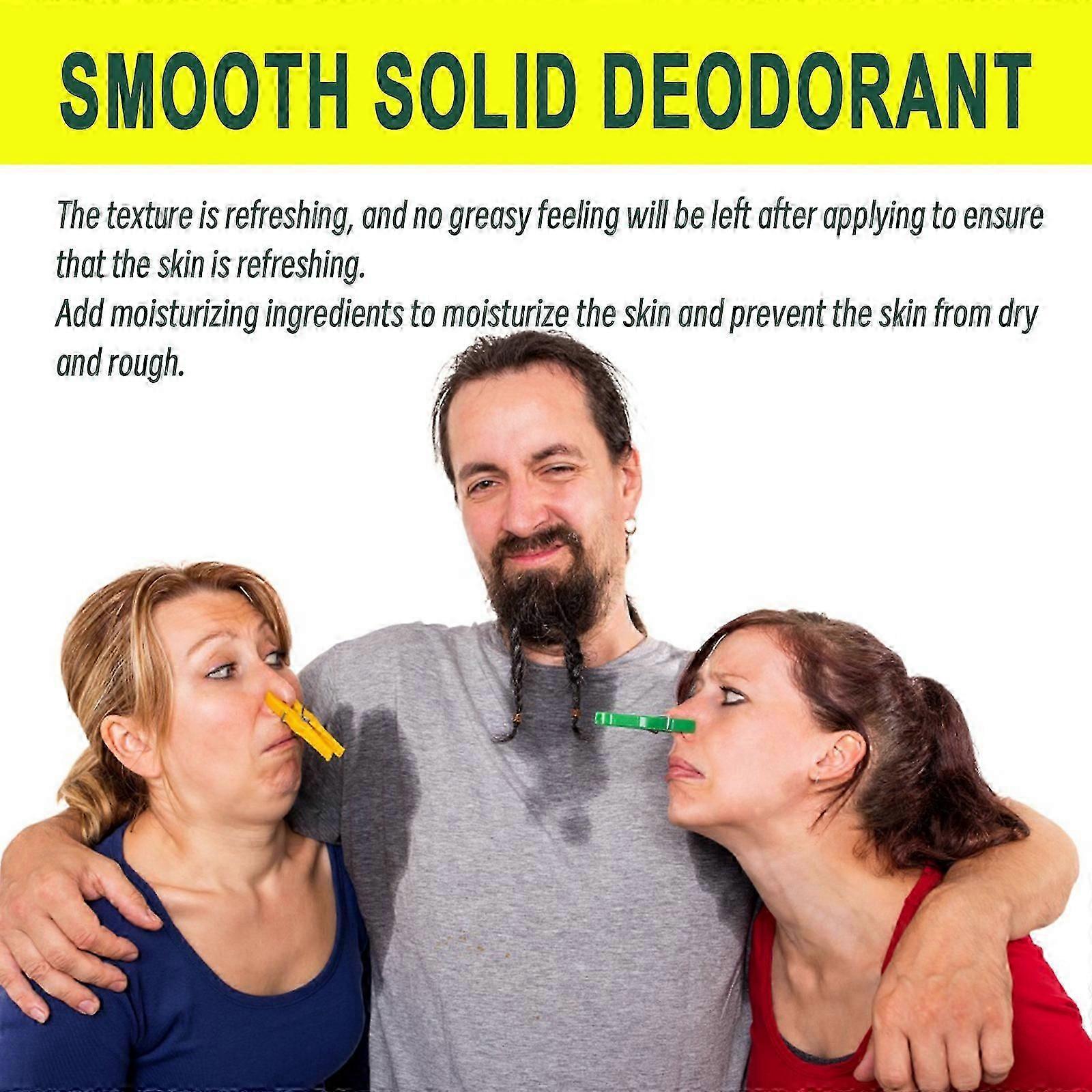 Whole Body Deodorant For Men, 15g Smooth Solid Deodorant Stick, 72 Hour Odor Control, Aluminum Free, Baking Soda Free, Skin Safe