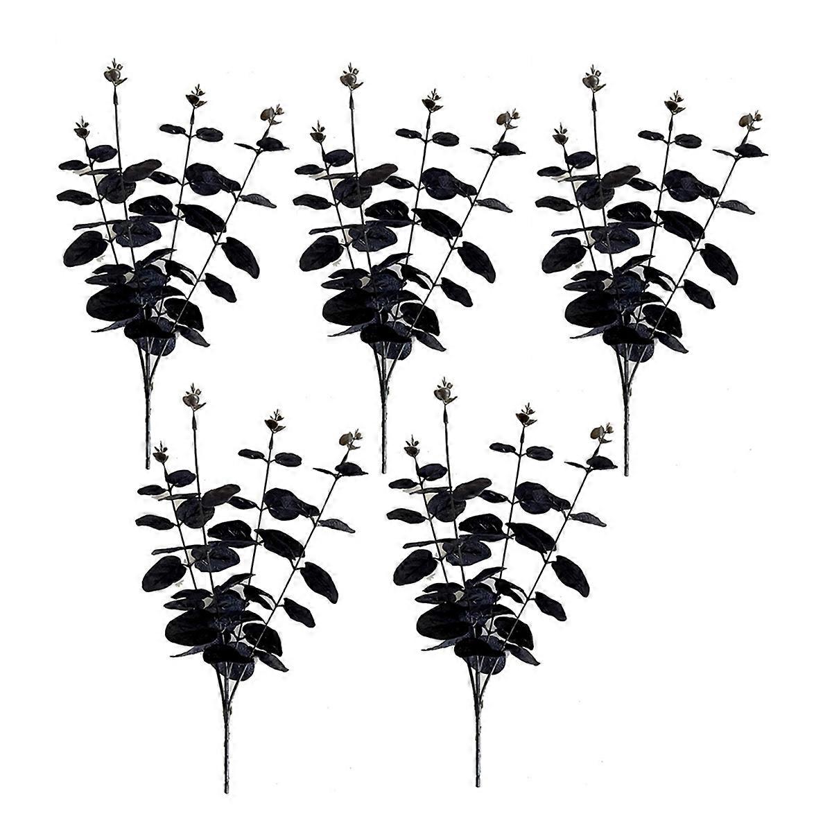 Black Eucalyptus Branch Black Flower Artificial