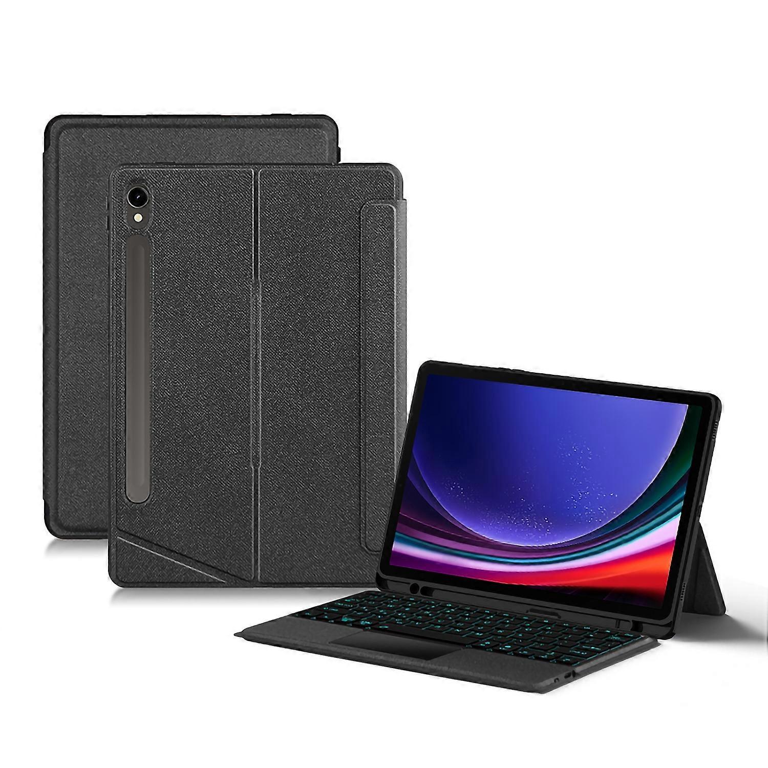 YJ-S9 Split Bluetooth Keyboard Leather Tablet Case For Samsung Galaxy Tab S9 / S9 FE