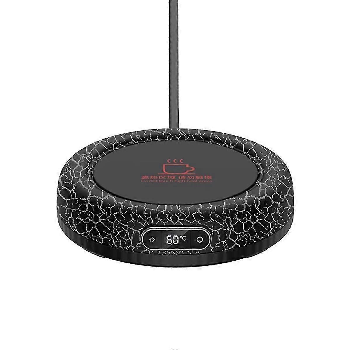 Rainbow Atmosphere Lamp & Constant Temperature Coaster - Desktop Office Milk Warmer, Lava Heating Design US Plug B