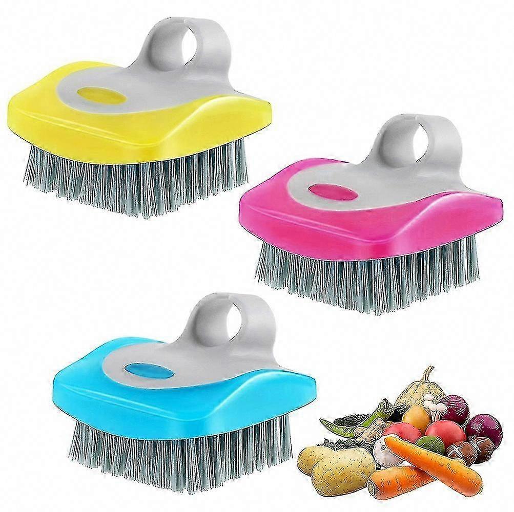 3-pack grönsaksborstset för potatis- och fruktskrubbning