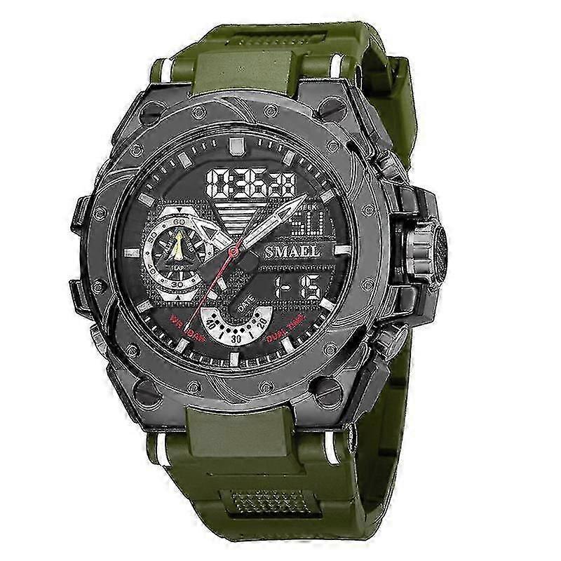 Quartz Watch For Men Wristwatches Red Bracelet 50m Waterproof Alarm Clock Analog Digitals 8060 Sport Watches
