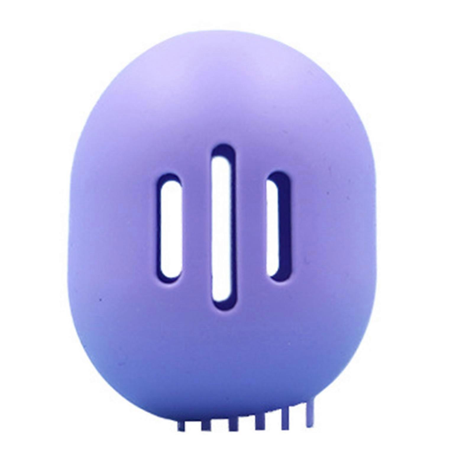 Soft Silicone Makeup Tool Storage Box Slip Resistant Style Sponge Orgnized Suitable for Travel Purple