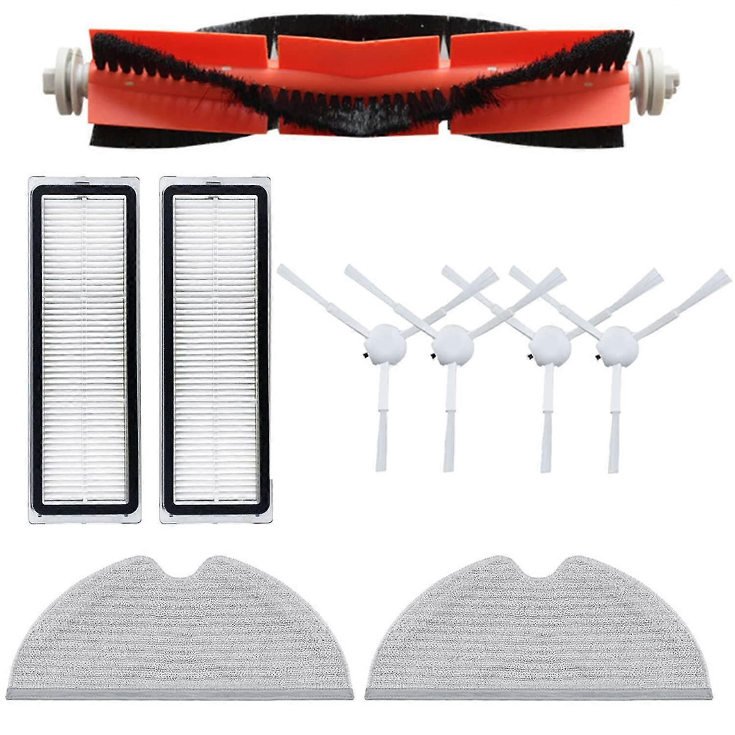Mova L600 Robotic Vacuum Cleaner Replacement Parts Kit, 1 Main Brush, 2 HEPA Filters, 4 Side Brushes, 2 Mop Cloth Pads