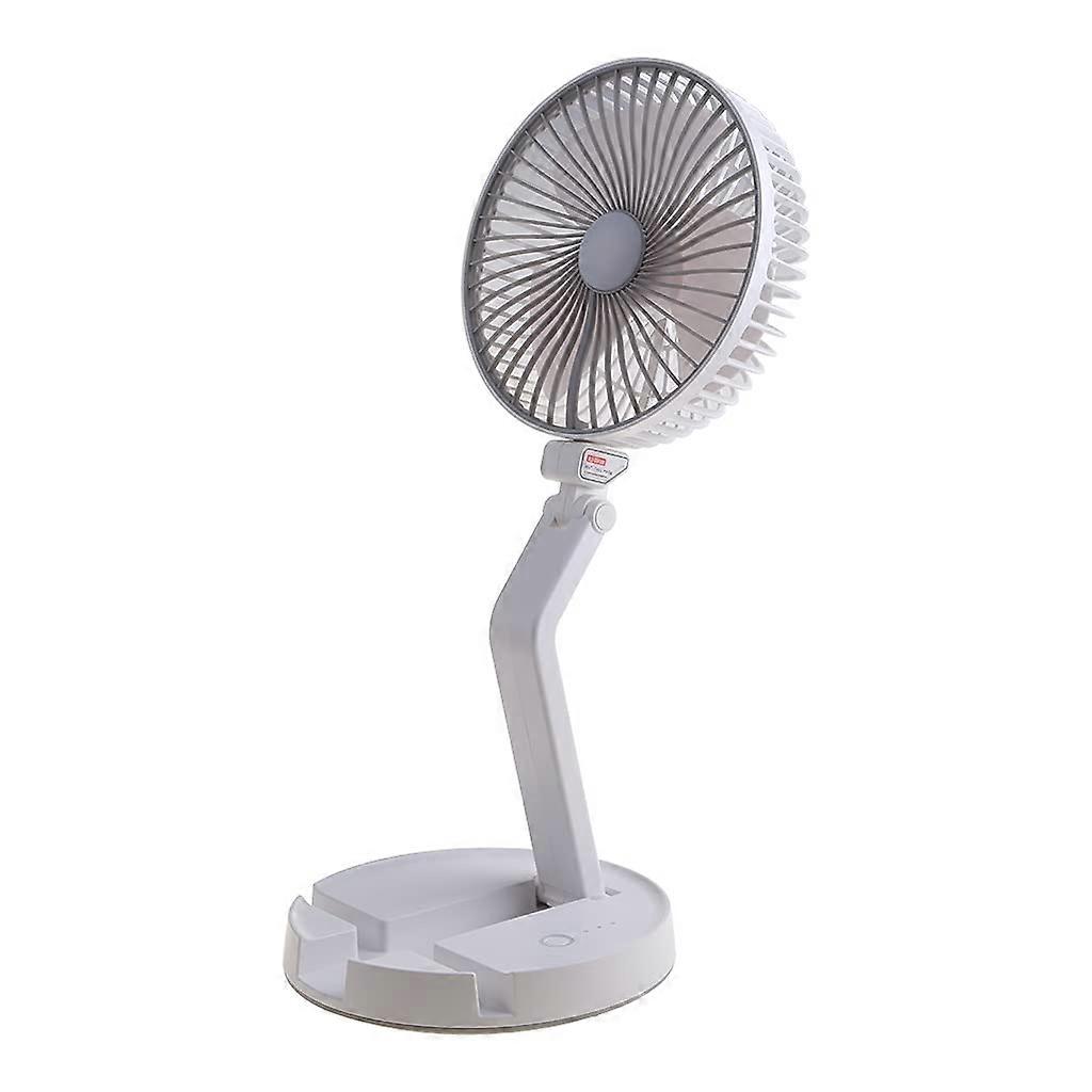 Small Desktop Cooling Fan USB Rechargeable Desk Fan 3 Speed Adjustable Fan Low Noise Ventilation Fan, White