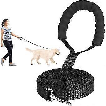 Fast Shipping  Dog Training Leash - 15m Long Nylon Training Leash For Large Dogs, Strong Obedience Reminder Lead With Comfortable Padded Handle (15m)