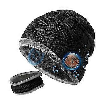 Bluetooth 5.0 Beanie Hat Winter Running Music Knit Hat With Scarf Gifts For Men Women