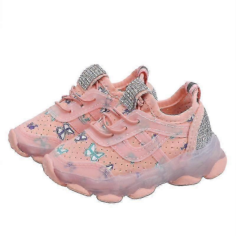 LED-Lighted Kids' Sports Sneakers for Boys and Girls with Reflective Features