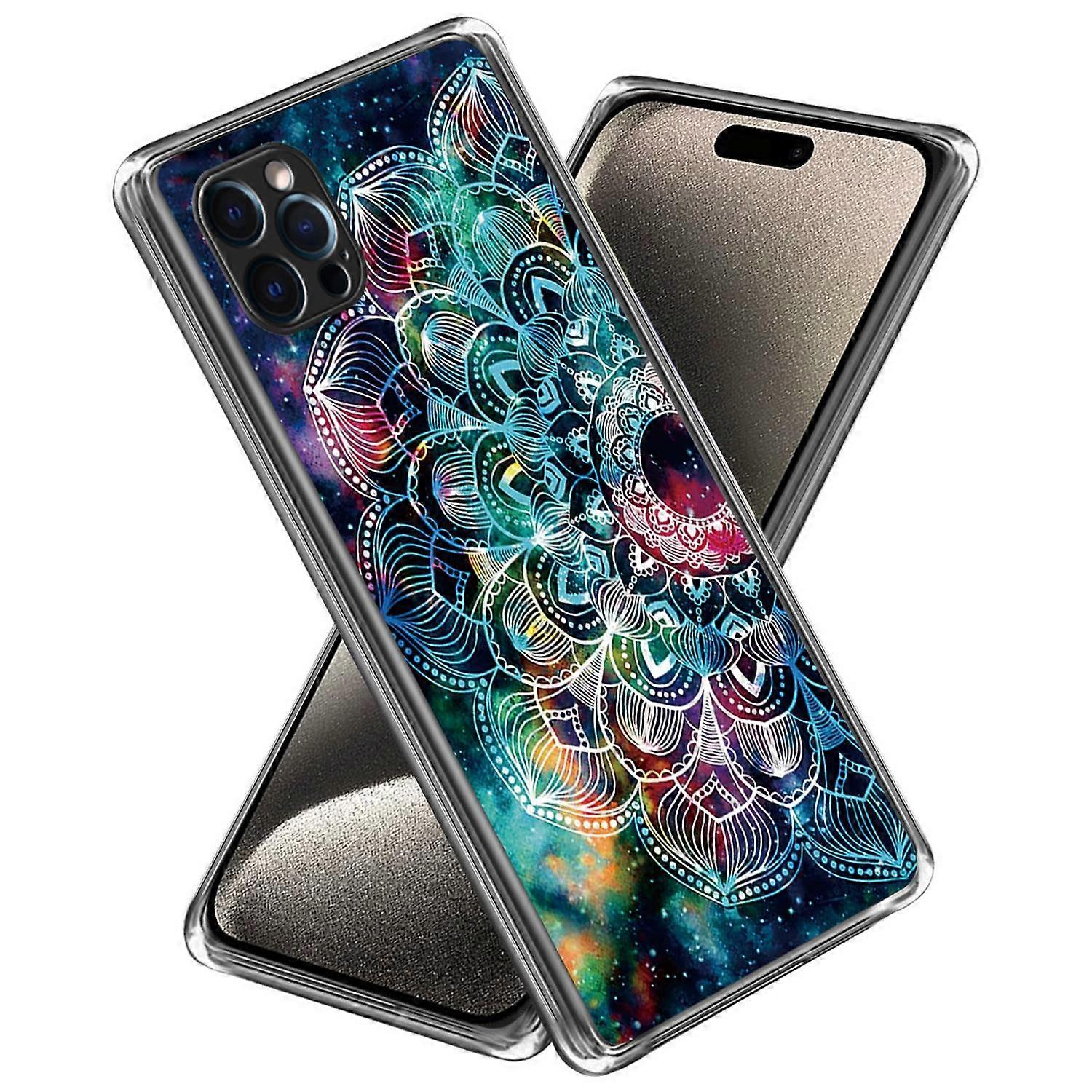 For iPhone 16 Pro Max Case Pattern Printed Shockproof TPU Phone Cover