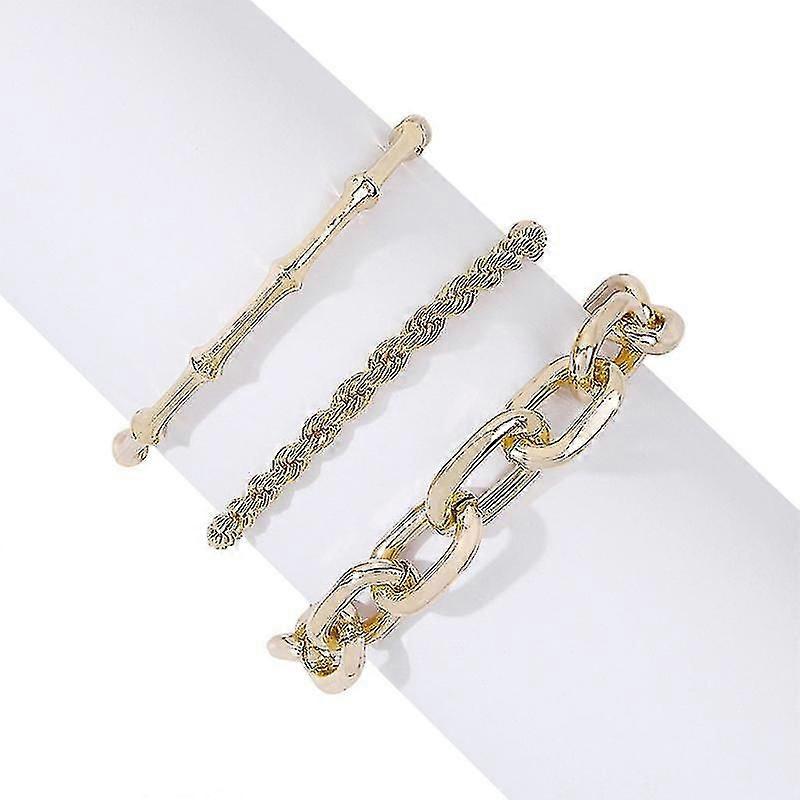Boho Chain Blets Set Ple Layered Stackable B Girls Jewelry