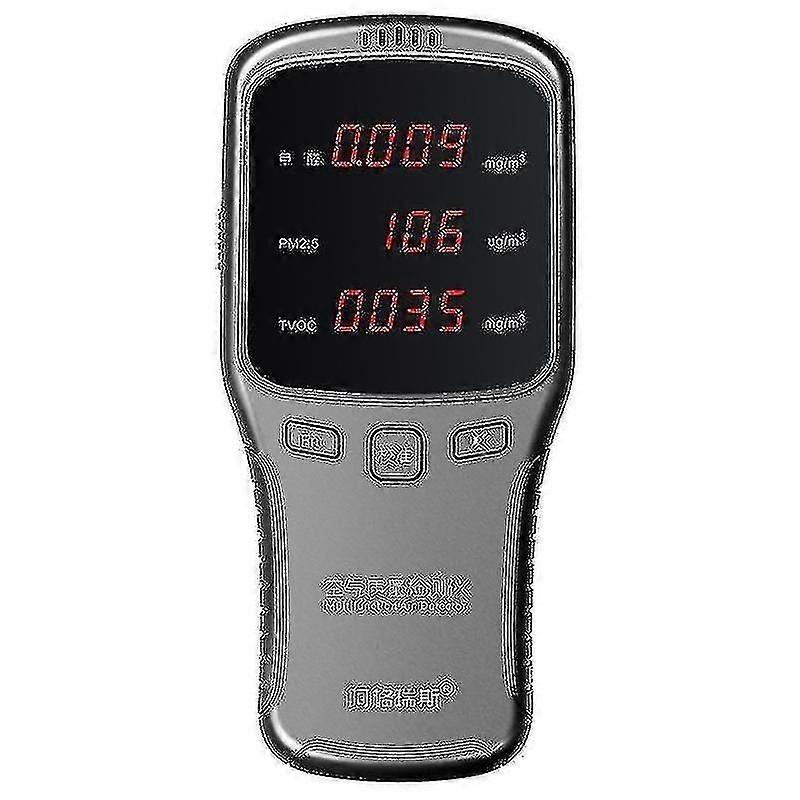 Digital Formaldeyde Detector Handled Air Quality Monitor Hcho Tvoc Pm1.0 Pm2.5 Pm10 Detector Multifu