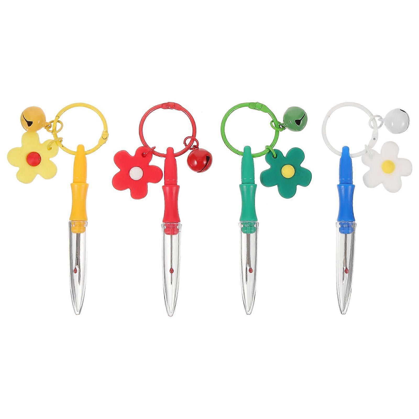 4Pcs Seam Ripper Keychains DIY Cross Stitch Seam Rippers Portable Sewing Ripper Keychains