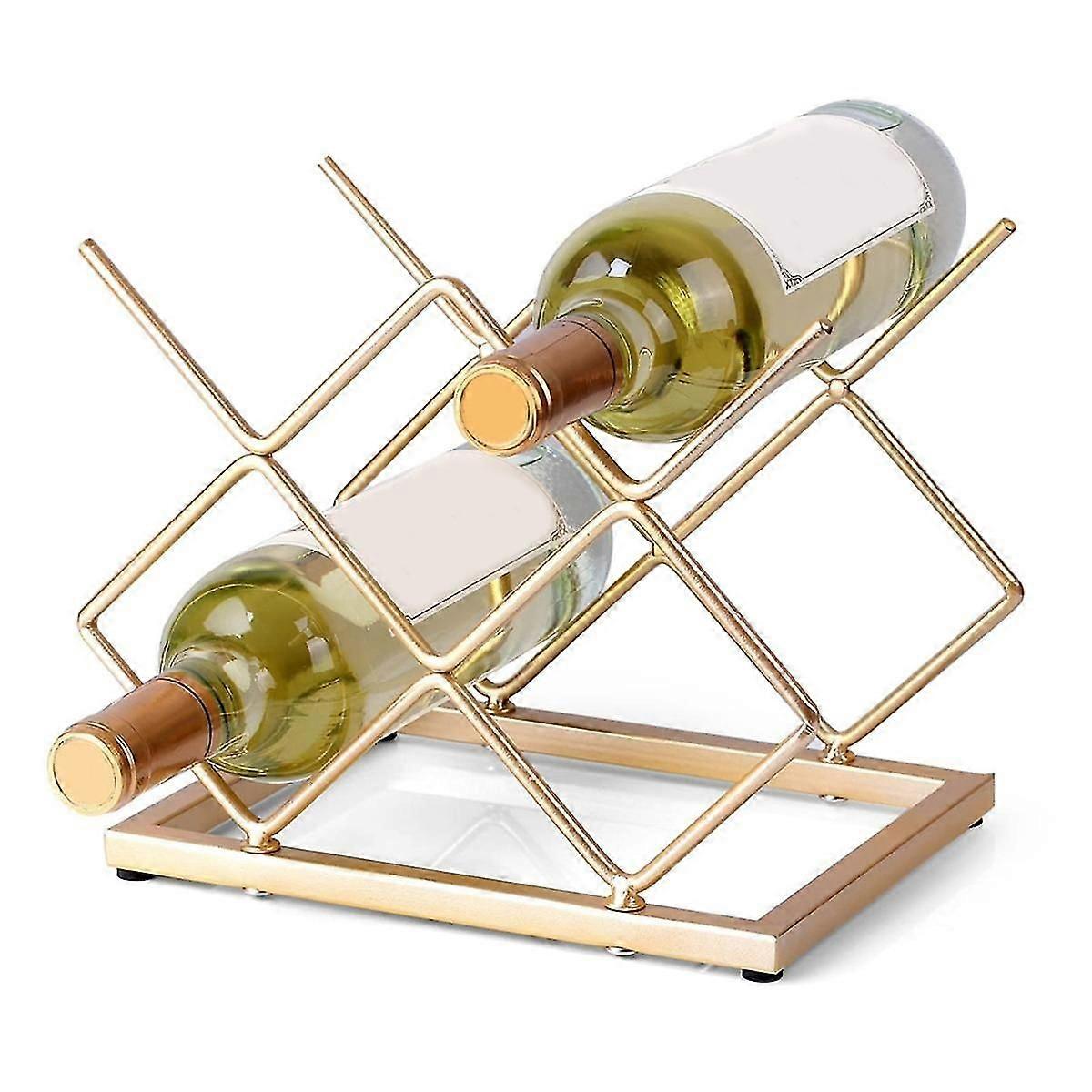 Countertop Wine Rack Freestanding Small Wine Rack Desktop Wine Rack Bracket for Cabinets, Pantry, W