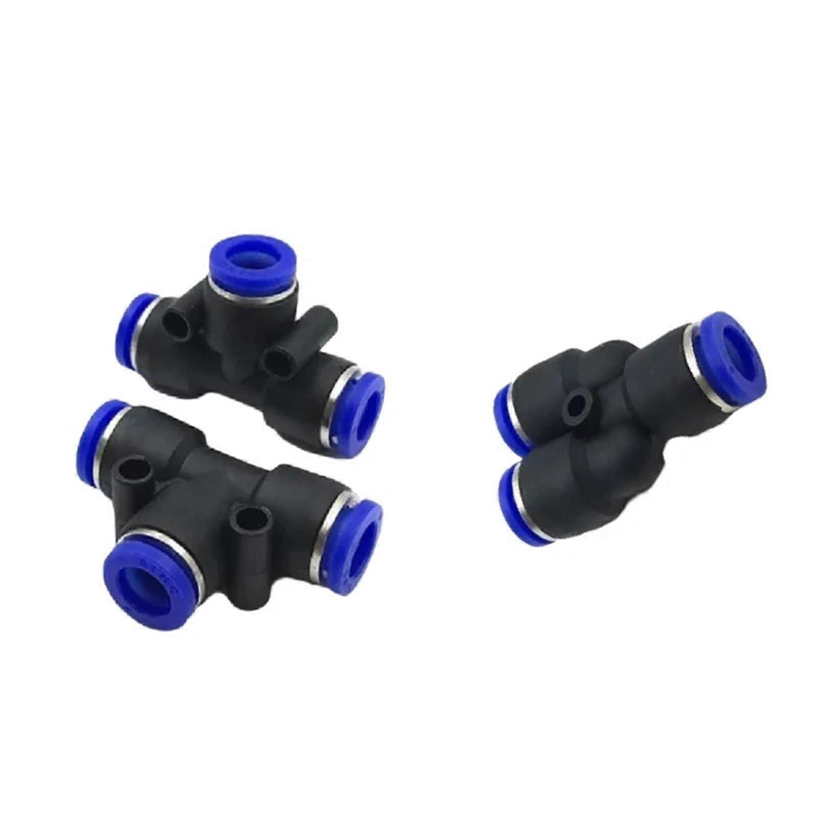 PY4 T Y Shaped Tee 3 Way Pneumatic Pipe Connector 6 8 10 12mm Air Hose Quick Release Fittings 30/50Pcs PE8