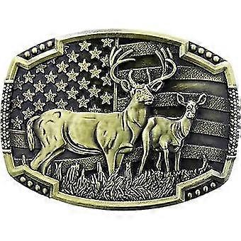 Deer Western Cowboy Bälte Spänne Guld