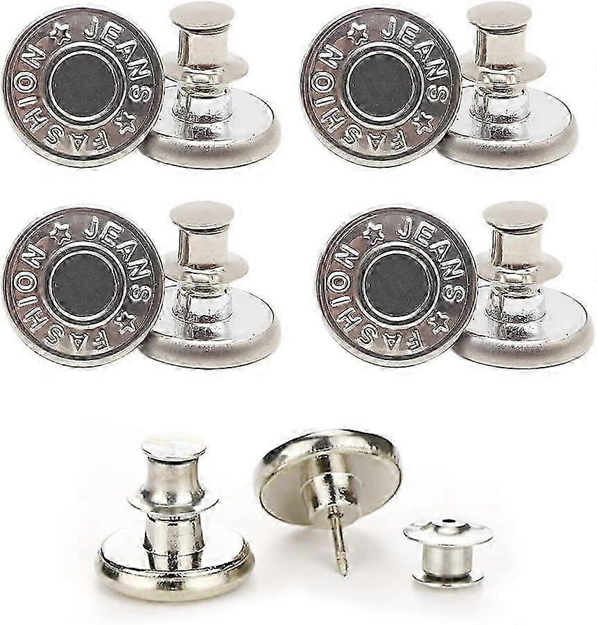 Button pins for required jeans, no sewing