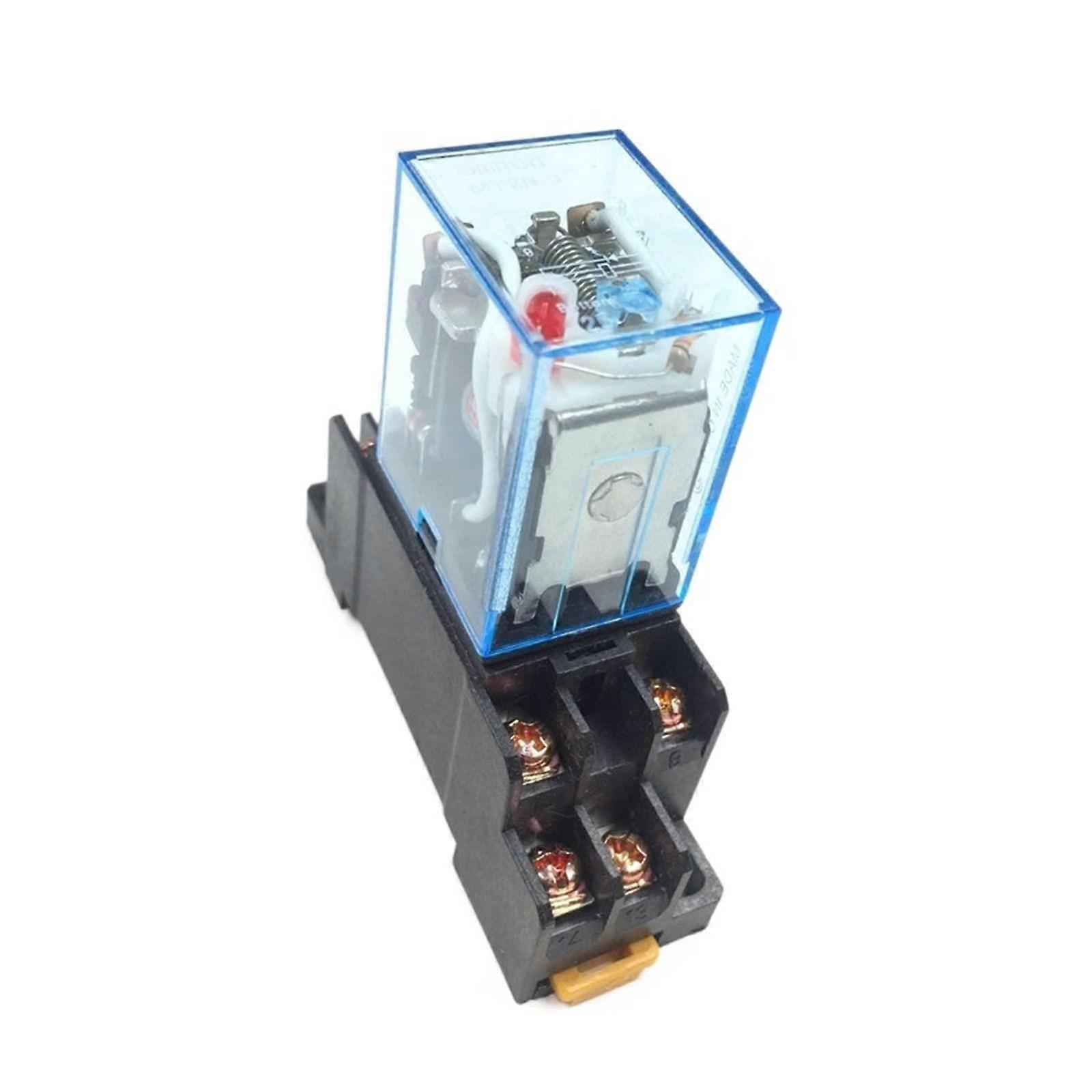 5Sets MY2P HH52P MY2NJ Relay Coil General Micro Mini Electromagnetic Relay Switch with Socket Base AC 110V 220V DC 12V 24V (Size : AC 220V)