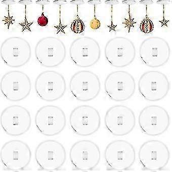 30 Pcs Transparent Self Adhesive Ceiling Hooks For Hanging Light Decorations, Ceiling Hook Suction Cup Suitable For Smooth Walls