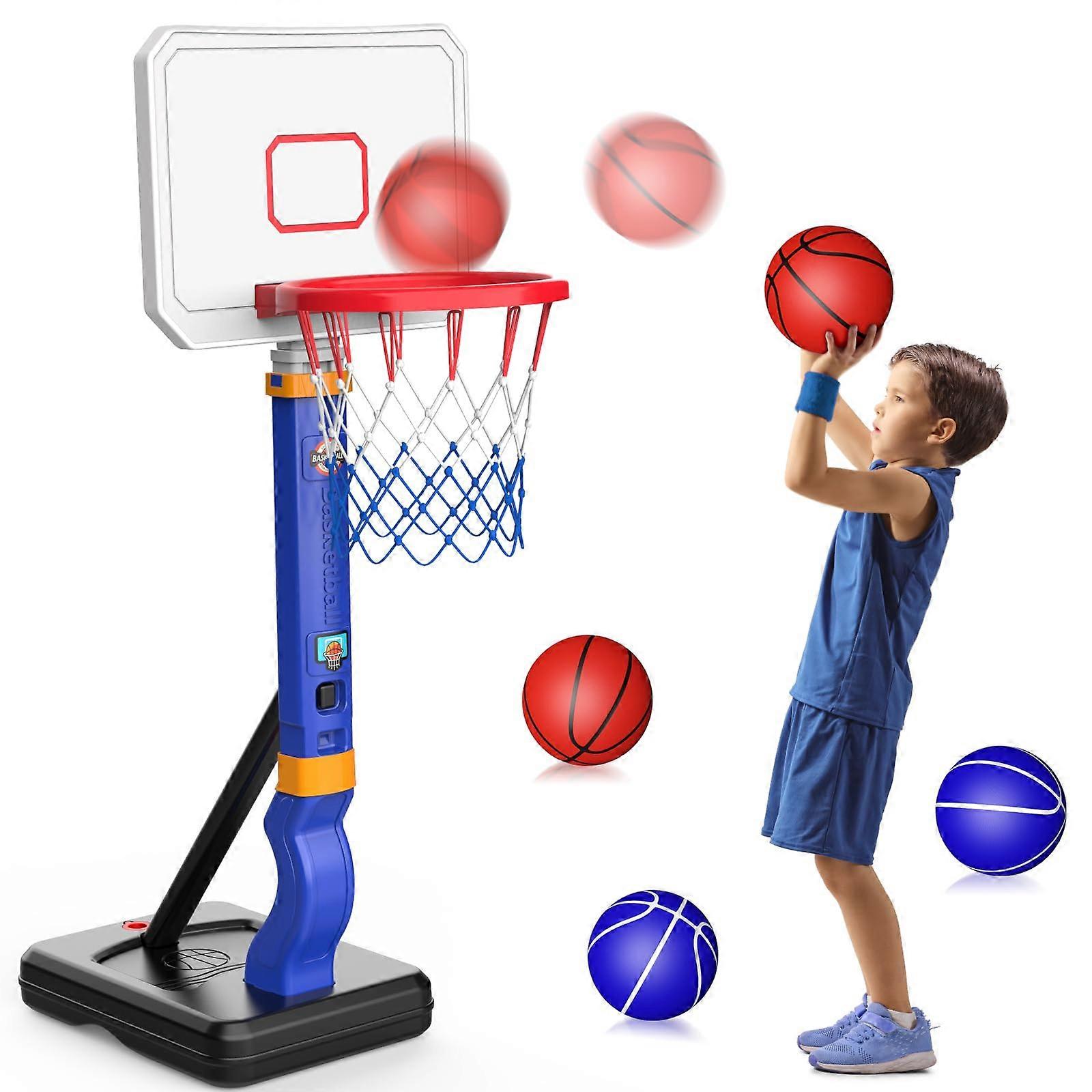Aro de Basquete Ajustável em Altura 4 com Bolas para Crianças 38