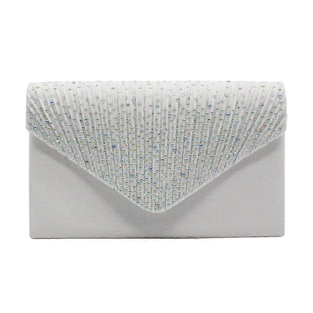 Women's Clutch Bags Rectangular Replacement Solid Tote Bag Silver