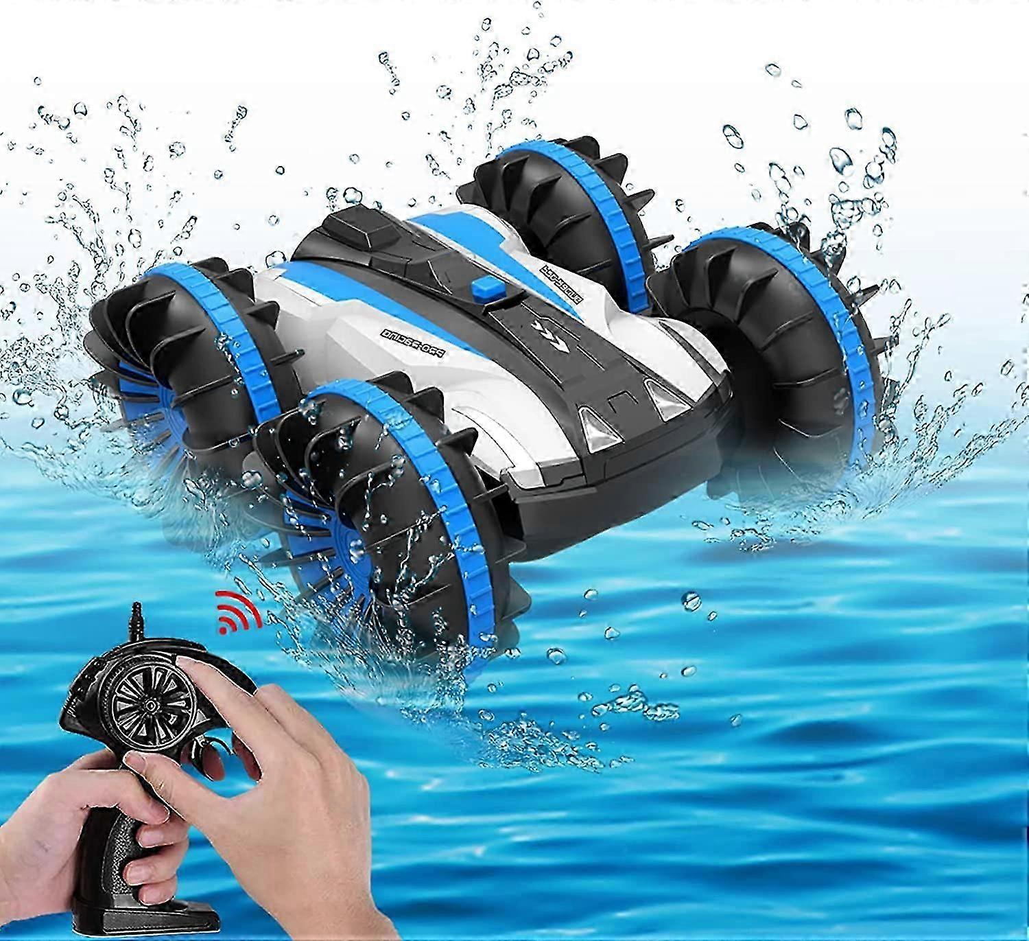 سيارة برمائية للتحكم عن بعد للأطفال 2.4 جيجا هرتز قارب التحكم عن بعد مقاوم للماء RC الوحش شاحنة حيلة سيارة 4WD سيارة الفتيات هدية جميع التضاريس منقار الماء